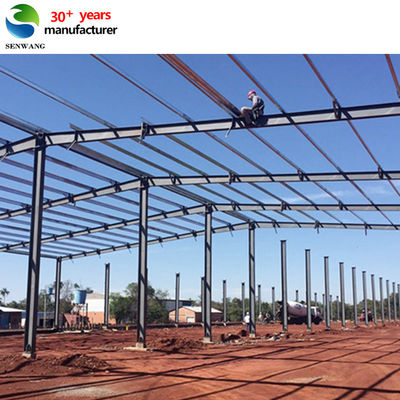 Sa 2.5 Shot Blasting Level Steel Beam Warehouse With Autocad Software