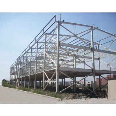 Prefabricated Light Steel Structure Building , Prefab Structural Steel Construction Warehouse