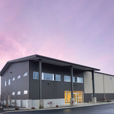 Metal Frame House Construction , Industrial Prefab Metal Warehouse Workshop