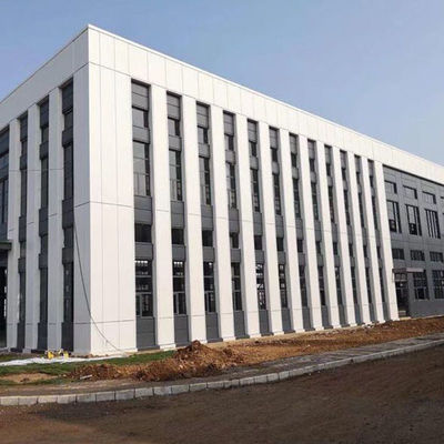 Concrete / Steel Piers Foundation Warehouse Workshop Q345B Steel Grade Sandwich Panel Building Materials