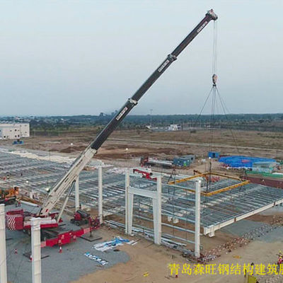 20% Roof Pitch Steel Structure Warehouse with Q345B Main Steel and 50 Years Life Span