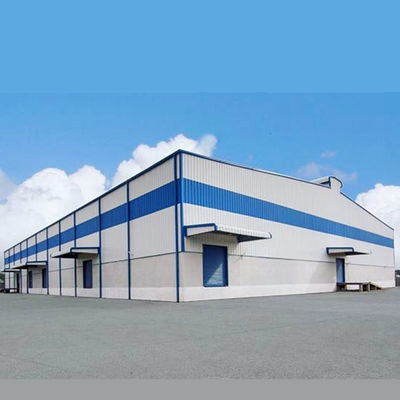 Spacious Steel Frame Warehouse With Sliding Door And Durable Column Main Frame