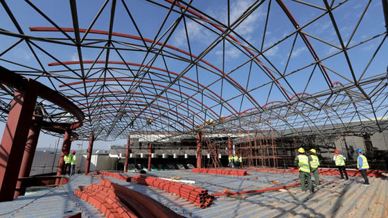 Heavy Duty Steel Structure Prefab Workshop Building With Corrugated Steel Roof