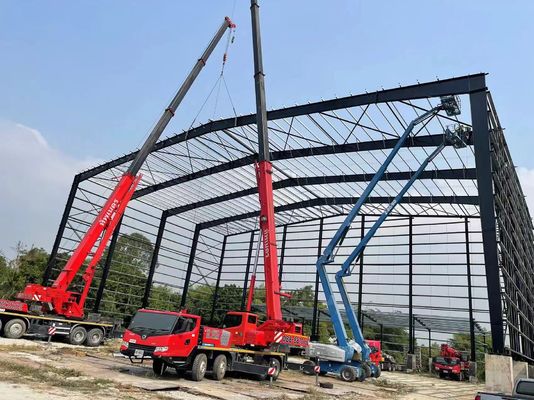 Steel Structural Workshop Construction Steel Structure Workshop Featuring Shot Blasting Level SA 2.5 Meeting Customers Requirements