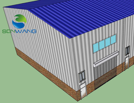 Metal Construction Prefab Large Span Steel Structure Commercial Workshop
