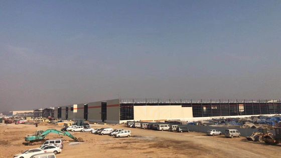 120km/h Wind Resistant Steel Structure Warehouse with H Steel Frame