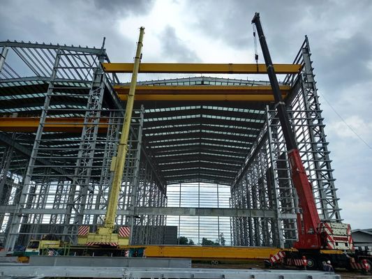 Carbon Steel Frame Commercial Building , Building Structural Steel Beams And Columns