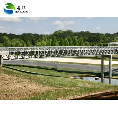 Prefabricated Steel Truss Bridge , Quick Build Custom Steel Bridge Structure