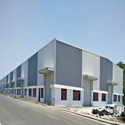 Hot Dip Galvanized Welded H Steel Metal Framework Building For Big Construction Projects