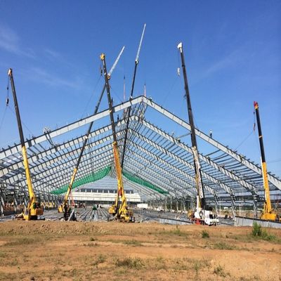 Roof Truss Steel Structure Workshop Building Windproof Prefabricated Metal Sheds