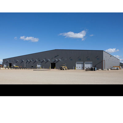 Metal Steel Structure Workshop Customized With Sandwich Panel Wall / Angle Steel Kneebrace