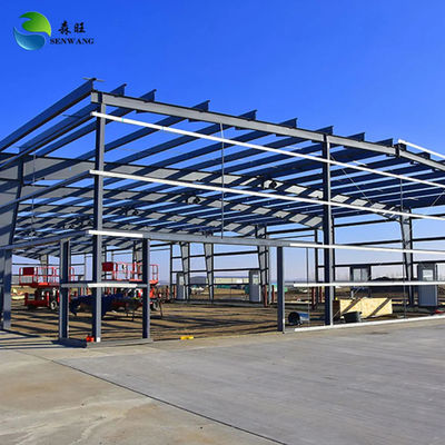 Painted / Galvanized Surface Prefab Metal Warehouse Q355 Q235
