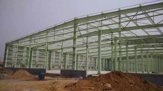 Steel Structure Warehouse with H Steel Frame and Fiberglass Wall Cladding