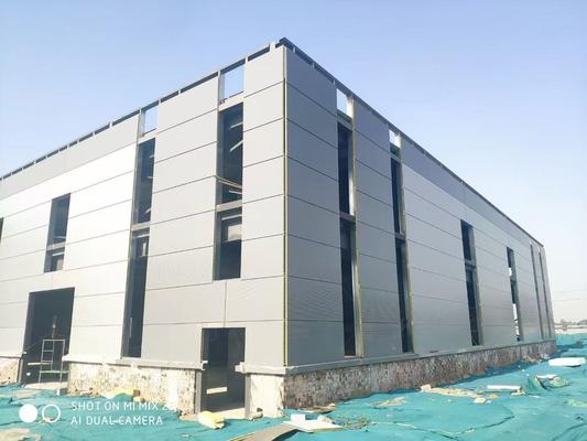 Durable Steel Structure Warehouse with Sa 2.5 Shot Blasting Level and European S235/S355 Material Grade Featuring Steel Color Sheet Roof