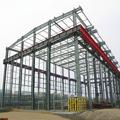 Fireproof Steel Structure Warehouse with 30 Years Limited Warranty and Plane Skylight Lighting
