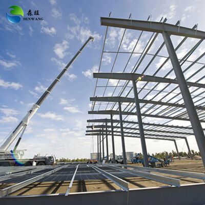 50 Years Design Service Life Steel Structure Warehouse with Anti-corrosion Paint Surface Treatment and Fast Installation