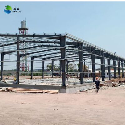 Galvanized Steel Structure Warehouse with Wind Resistance Up To 200km/h and Earthquake Against 8 Grade