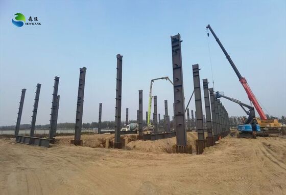 Wind Resistance Up To 300 Km/h Steel Structure Warehouse With 50 Years Service Life And Customized Color Options