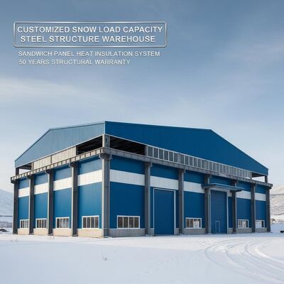 Galvanized Steel Structure Workshop with Q235 Q355B Steel Grades, Corrosion Resistant and Customizable Load Capacity