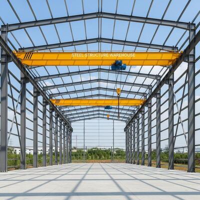 30000ton Year Steel frame warehouse with Bracing Steel Pipe durable structure large capacity industrial storage solution