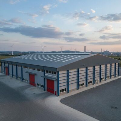 Wind Load 0.35 kN/m² and Earthquake Resistance Grade 8 Steel Structure Warehouse with Galvanized Surface Treatment