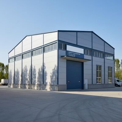 H Section Column Beam Steel Structure Workshop Featuring Steel Sandwich Panel Walls and Concrete Foundation for Durable Construction