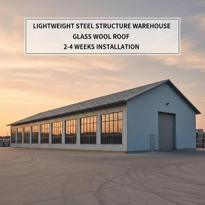 Wind Load 0.35 kN/m² Earthquake Resistance Grade 8 Galvanized Steel Structure Warehouse with Customized CAD Design