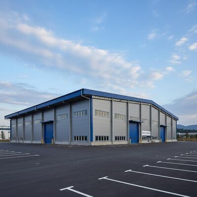 Silver Surface Color Steel Frame Warehouse Equipped With Main Structure H Section Column Beam Ensuring Robustness And Space Utilization