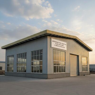 Steel Sandwich Panel Wall Type Steel Structure Workshop Built with Concrete Foundation and Painting Finishing Providing Structural Support