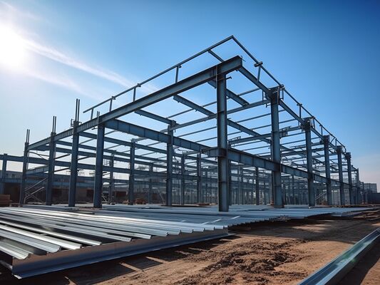 Steel Structure Warehouse Steel warehouse frameworks providing stable structure and adaptable design for warehousing solutions