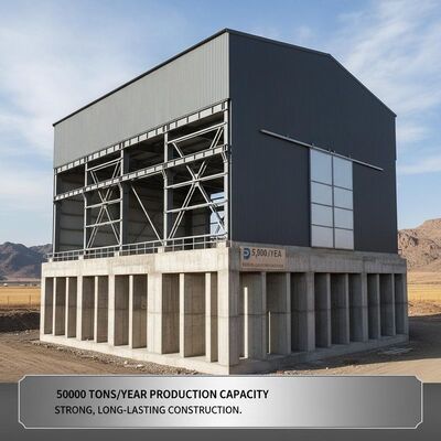 Concrete Foundation Metal Storage Facility Offering 50000tons Year Production Capacity Strong Construction for Long Term