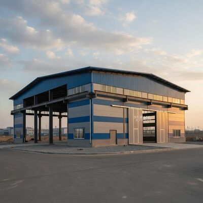 Light Section Steel Steel Structure Warehouse Utilizing Raw Steel Material Q355B and Wall Steel Color Sheet or Sandwich Panel for Storage Buildings