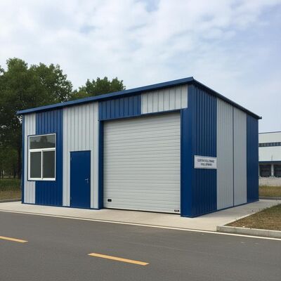 Steel Color Sheet Or Sandwich Panel Wall Steel Storage Building With Door And Window According To Customer Request And Space Saving