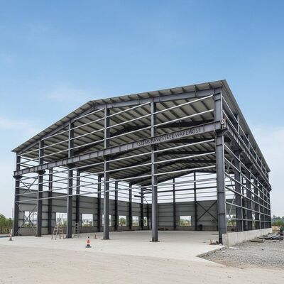 Q235B Raw Steel Material Steel Structure Warehouse Featuring 30 Percent Roof Pitch and Installation Scope for Storage Buildings