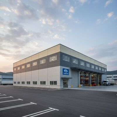ISO 9001 Certified Steel Warehouse Equipped with EPS Glass Wool Rock Wool and PU Sandwich Panels Offering Storage Space