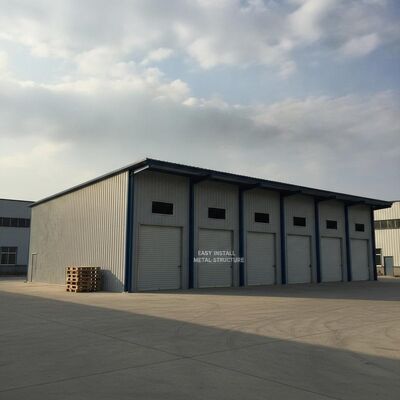 Flat Roof Steel Storage Building Easy Install Metal Structure Ideal for Commercial Warehousing and Bulk Goods Protection