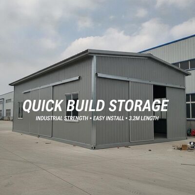 3.2m Length Steel warehouse Quick Built Easy Install Practical and Strong Storage Building Suitable for Industrial Needs