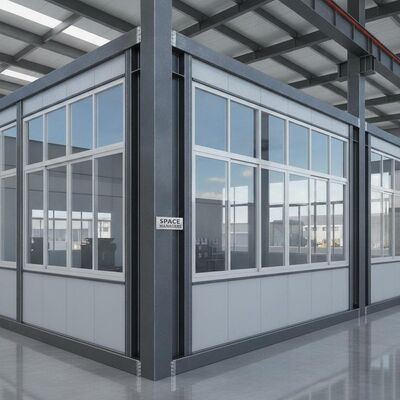 Aluminum Alloy Windows Steel Structure Warehouse Customizable Length Using GMAW Welding Method Ideal for Space Management