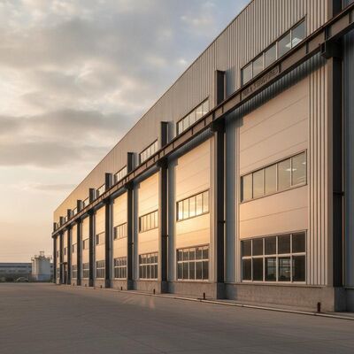 Tekla Structures Steel Structure Warehouse Incorporating Q355B Low Carbon Steel Aluminum Alloy Window and Long Fatigue Life for Industrial