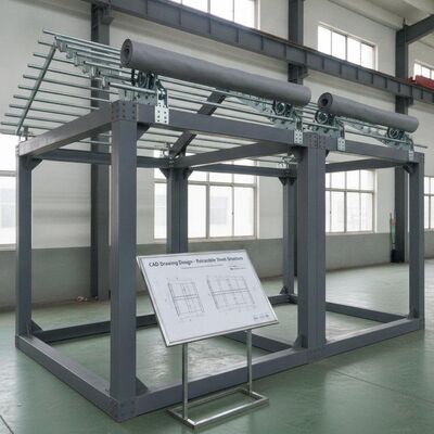 CAD Drawing Design Steel Structure Featuring Manually or Electrically Retract and C Z Galvanized Steel Q235 Purlin Designed for Assembly