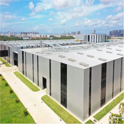 Roof Live Load 0.35kn M2 Steel Structure Warehouse Incorporating Circular Steel Tube Tie Rod and Plane Skylight Lighting for Storage Space