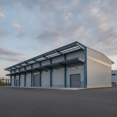 Bay 9m Steel Structure Warehouse Utilizing Welded or Hot Rolled Steel Structure and C Z Section Steel Purlin for Industrial Storage