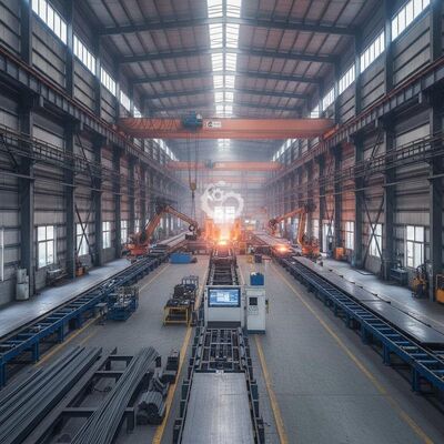 Customized Steel production workshop spanning more than 5000 square meters optimized for steel manufacturing and production workflow