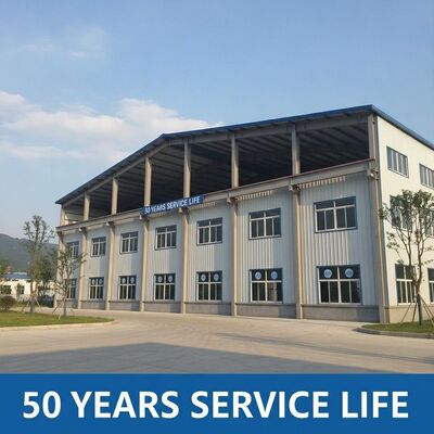 50 Years Service Life Steel Structure Workshop Offering Aluminium Alloy Window Constructed Under GB Standard Regulations