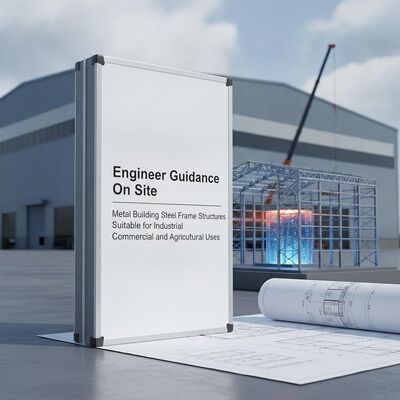 Engineer Guidance On Site Metal Building Steel Frame Structures Suitable for Industrial Commercial and Agricultural Uses