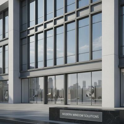 Modern And Sleek Aluminum Alloy Window Metal Structure Building Perfect Solution For Office And Retail Space Development